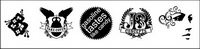 Black and white patterns and beautiful pictorial series of transparent PNG icon