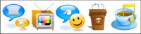 Crystal icon cartoon-style series of transparent PNG icon