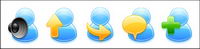 Crystal blue user icon series