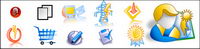Crystal material for small icon