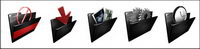 256x256 black metal texture folder series