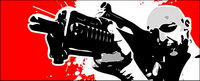 Shooting figure vector material