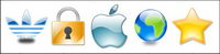 Crystal LOGO and transparent PNG lock icon