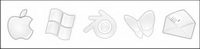 White transparent crystal series PNG icon