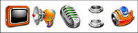 Three-dimensional icon beautifully transparent PNG