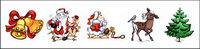Comic style Christmas icon transparent PNG