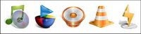 Popular music player computer icon png