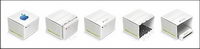 Theme of computer monitors box icon png
