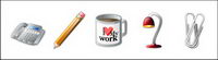 Office of commonly used goods icon transparent png
