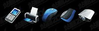 Blue-grey peripheral computer icon png