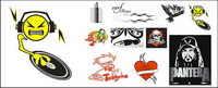 Vector trend pictorial material