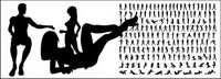 Number of various characters posture in Pictures