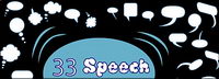Accommodates a dialogue bubble element vector material
