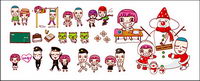 Cute cartoon characters Vector