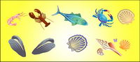 Vector cartoon material-2