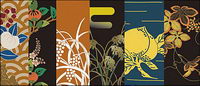 Vector traditional pictorial series  5-Melons