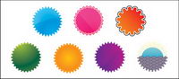 web 2.0 badge element vector material