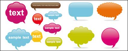 Colorful decorative element vector material web2.0 website