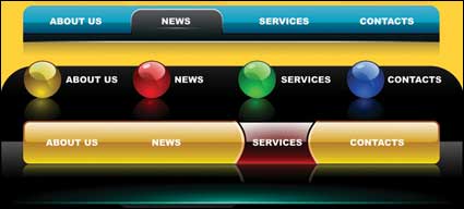 Several special navigation menu vector material