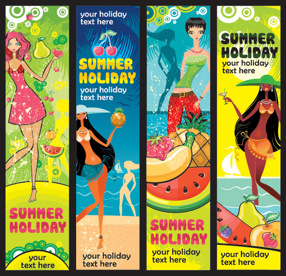 Summer fruit theme of women