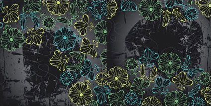 Fashionable pattern vectors hand-painted material