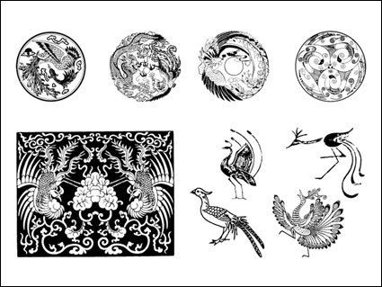 Traditional Chinese Phoenix Vector