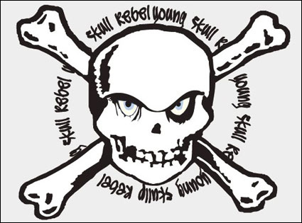 Vector skull stamp