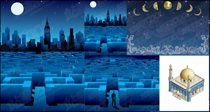 Vector construction or night