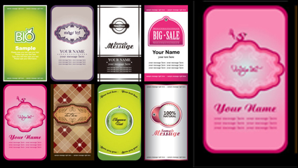Notes cards 02-- vector material