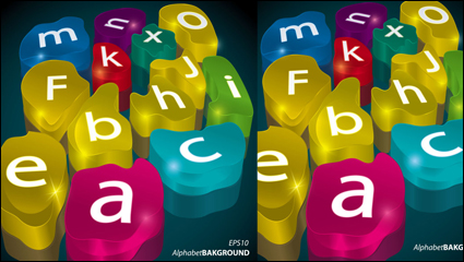 Gorgeous dimensional background material 05 - vector