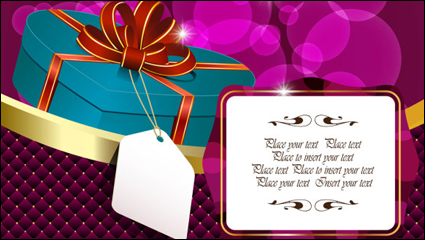 Beautiful holiday card 01 - vector