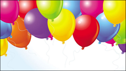 Beautifully colored balloons 04 - vector