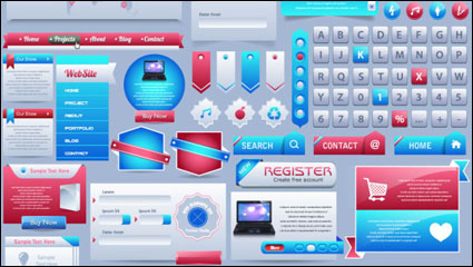 Sophisticated Web page elements - vector
