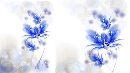 The trend of flowers background 04 - vector material