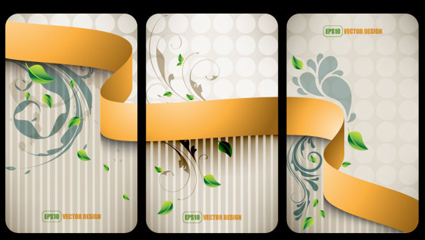 Beautiful cards material 02 - vector material