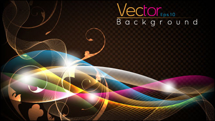 Fashion flare dynamic background 03 - vector material