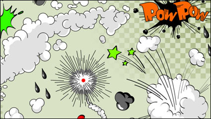 Cartoon explosion pattern 02 - vector material