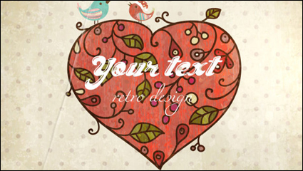 Valentine card background 03 - vector material