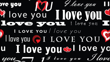 Valentine hearts background 03 - vector material