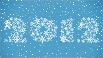 2012 cartoon background 02 - vector material