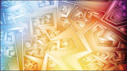 Fancy silhouette background 01 - vector material
