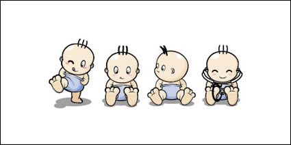 Baby cartoon character vector material
