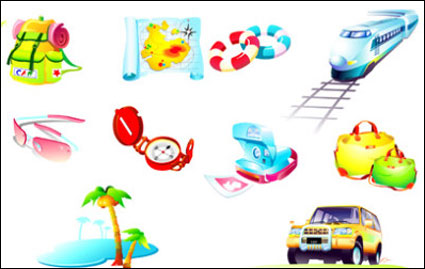 Travel goods icon vector