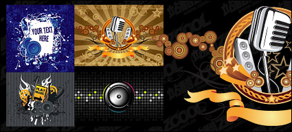 Vector illustrations theme music material