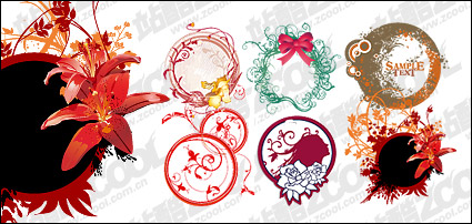 Vector style circular pattern material
