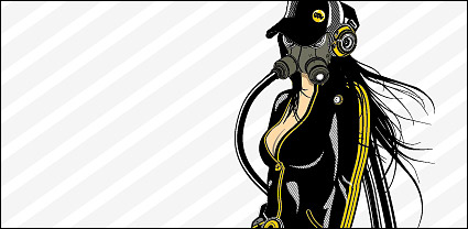 Vector strong woman