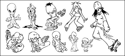 Cartoon characters Vector