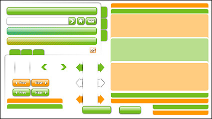 Web Design material - decoration, buttons, navigation