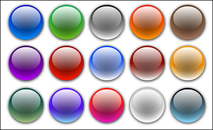 Vector material page design elements - round crystal ball