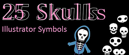 Lovely skull element vector material